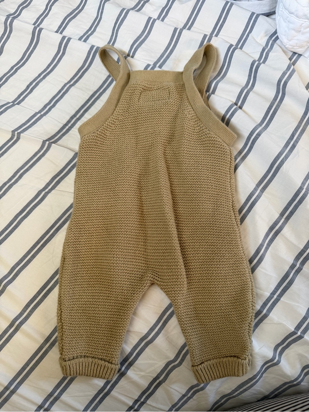 Little Planet by Carter's NB Organic Knit Overalls | Tan Khaki - Picture 3 of 5